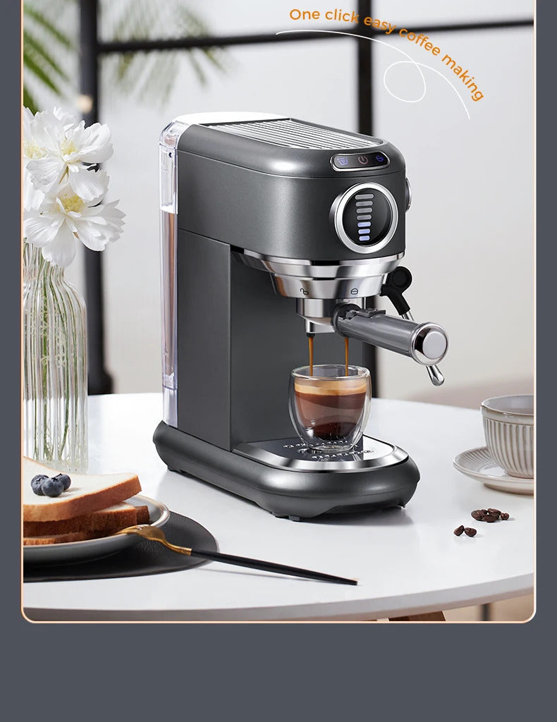 2025Cafelffe Coffee Maker 19Bar Inox Semi Automatic Super Slim ESE POD&Powder Espresso Cappuccino Machine Stainless Steel Cold/Hot2025