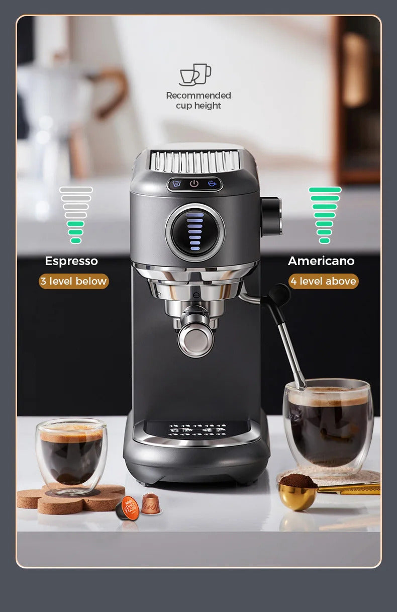 2025Cafelffe 4-in-1 Coffee Maker Hot/Cold Dolce Gusto&Nespresso Capsule ESE Pod Ground Cappuccino Espresso Machine Cafetera 19 Bar2025