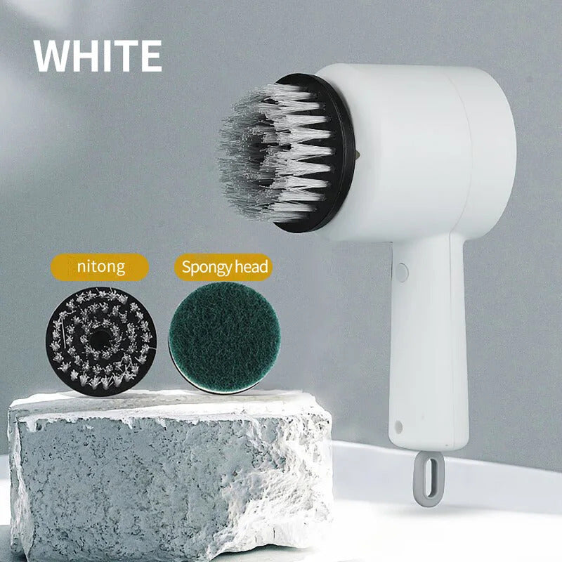 Electric Cleaning Turbo Scrub Brush Waterproof Cleaner Wireless Charging Cleaner Bathroom Kitchen Cleaning Tools Set