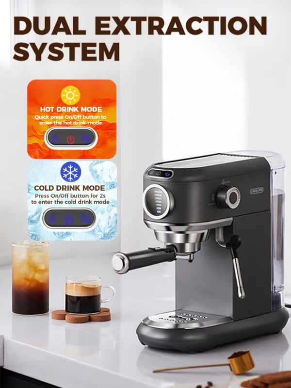 2025Cafelffe 4-in-1 Coffee Maker Hot/Cold Dolce Gusto&Nespresso Capsule ESE Pod Ground Cappuccino Espresso Machine Cafetera 19 Bar2025