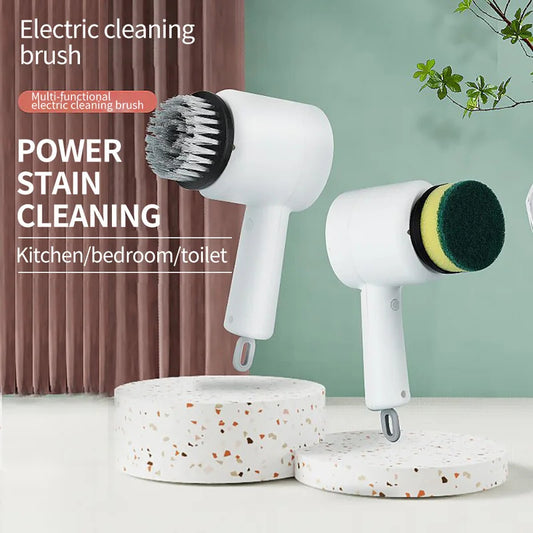 Electric Cleaning Turbo Scrub Brush Waterproof Cleaner Wireless Charging Cleaner Bathroom Kitchen Cleaning Tools Set