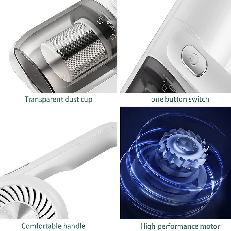 Hot Selling Usb Charging Wireless Electric Mite Remover Portable Handheld Ultraviolet Mite Remover For Cleaning Sofas And Beds