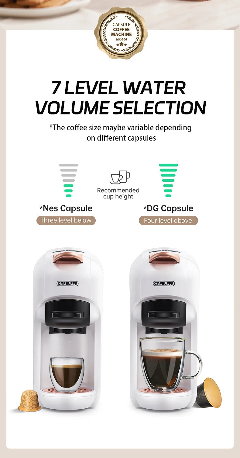 5-in-1 Coffee Machinefor Dolce Gusto, Nespresso, ESE Pods, Ground Coffee, and K-cups | 19Bar Hot & Cold Coffee Maker