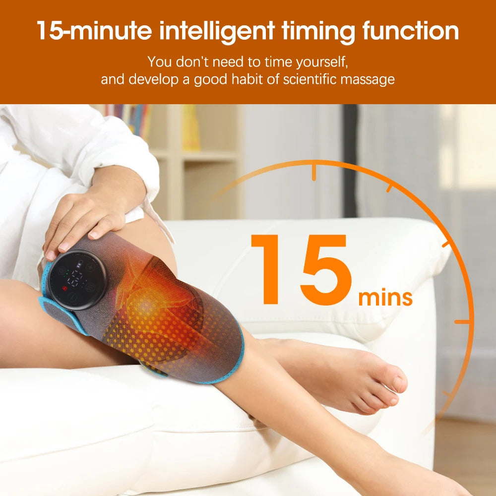 Electric Shoulder Massager Heating Vibration Massage Belt Thermal Physiotherapy Brace Knee Arthritis Pain Relief Rechargeable
