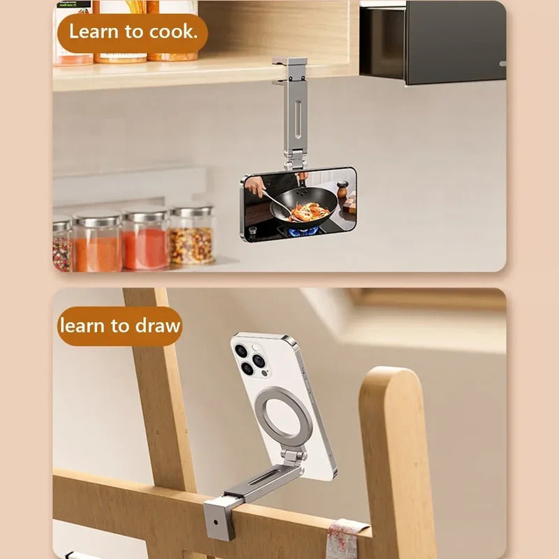Universal Magnetic Phone Holder Travel Essentials Flexible Rotation Hands-Free Airplane Phone Mount Seat Adjustable Phone Stand