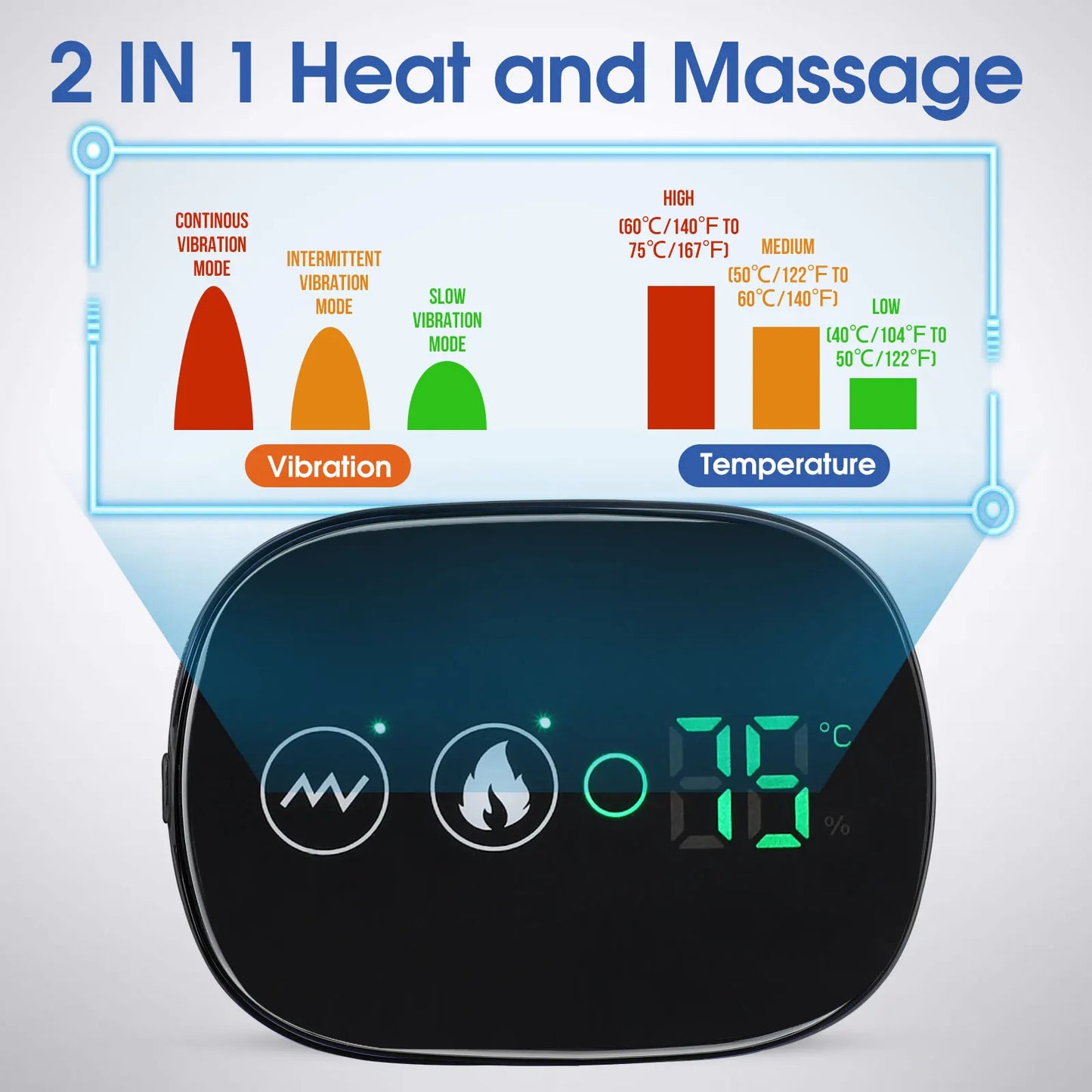 Electric Shoulder Massager Heating Vibration Massage Belt Thermal Physiotherapy Brace Knee Arthritis Pain Relief Rechargeable