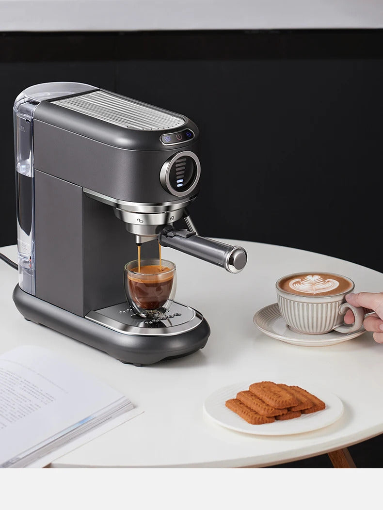 2025Cafelffe Coffee Maker 19Bar Inox Semi Automatic Super Slim ESE POD&Powder Espresso Cappuccino Machine Stainless Steel Cold/Hot2025