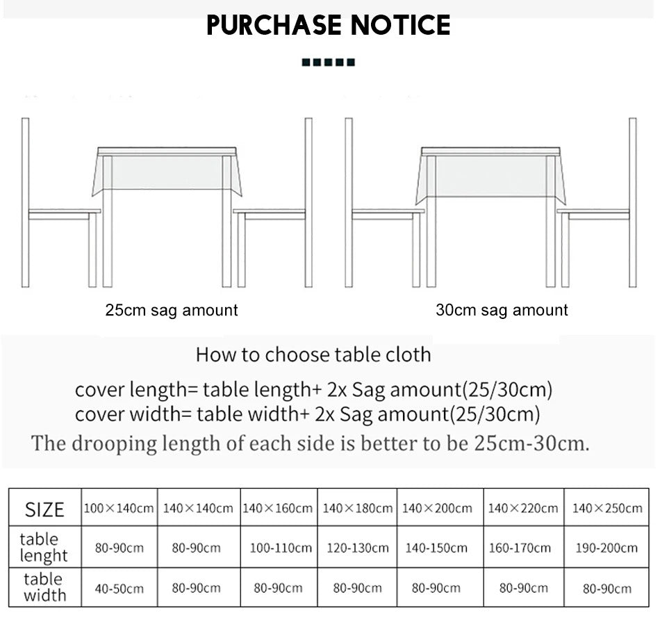 Cotton Linen Stripe Waterproof Rectangular Table Clothe