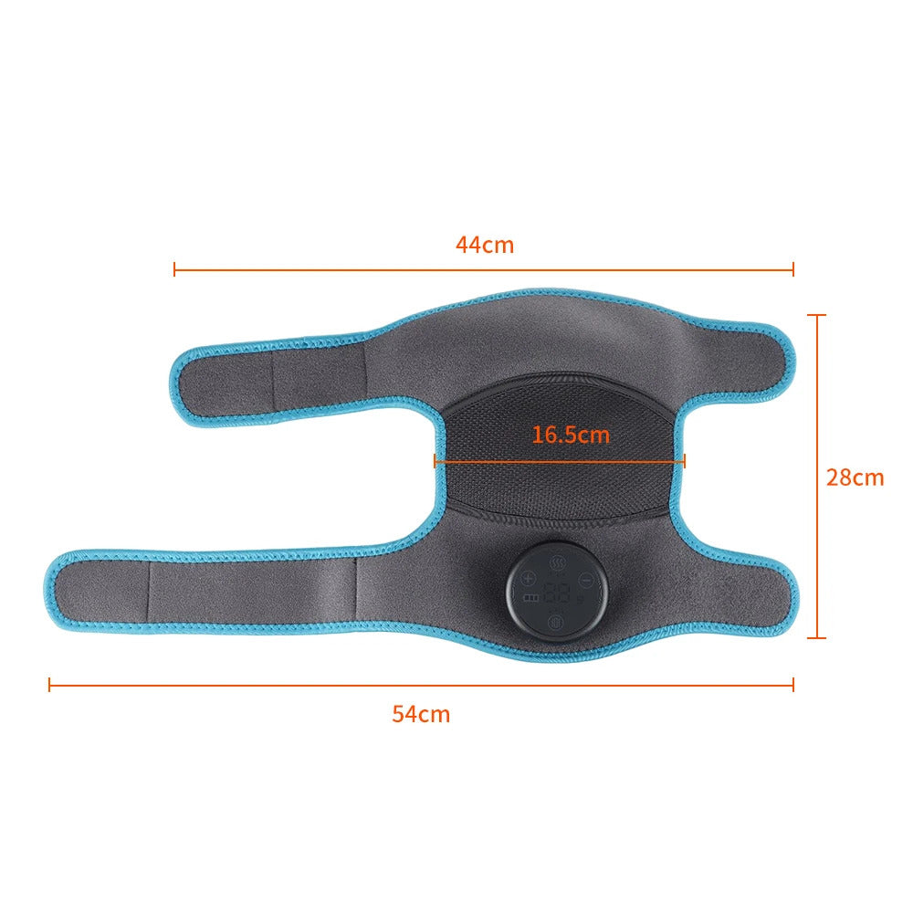Electric Shoulder Massager Heating Vibration Massage Belt Thermal Physiotherapy Brace Knee Arthritis Pain Relief Rechargeable