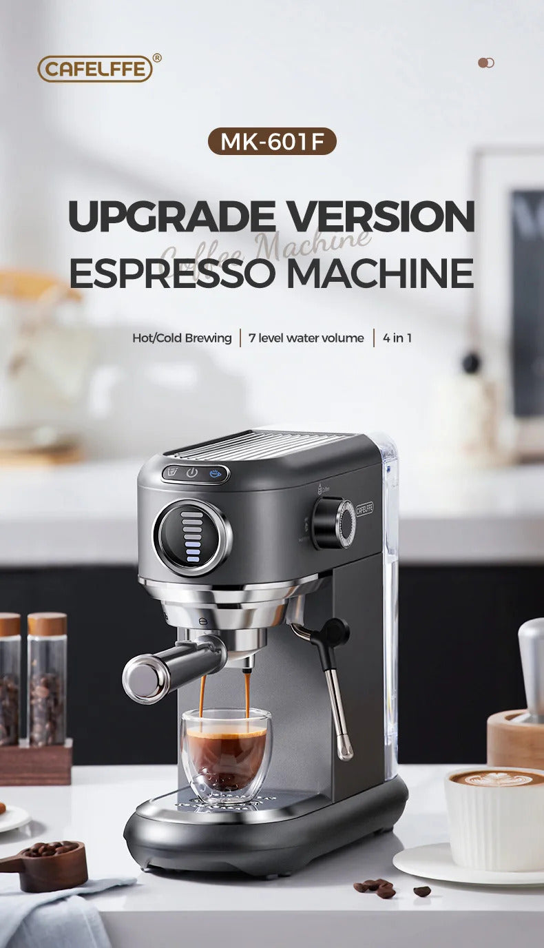 2025Cafelffe 4-in-1 Coffee Maker Hot/Cold Dolce Gusto&Nespresso Capsule ESE Pod Ground Cappuccino Espresso Machine Cafetera 19 Bar2025