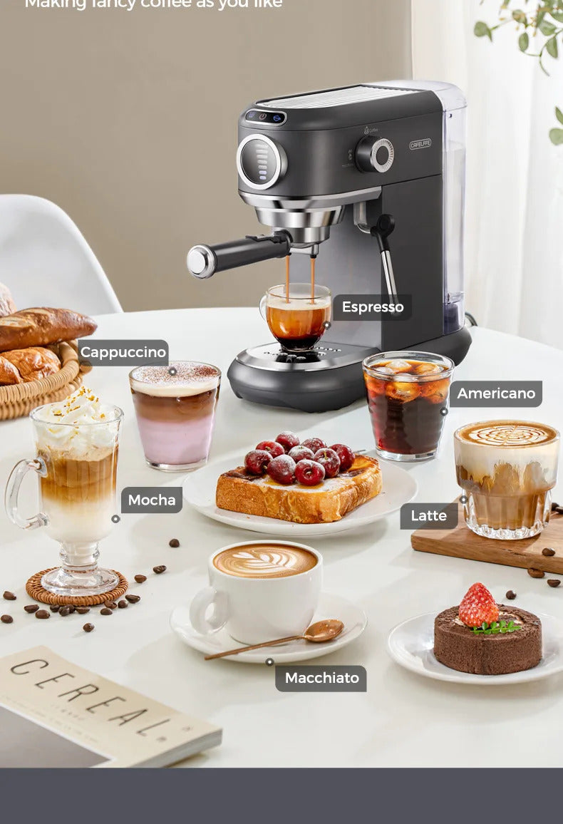 2025Cafelffe 4-in-1 Coffee Maker Hot/Cold Dolce Gusto&Nespresso Capsule ESE Pod Ground Cappuccino Espresso Machine Cafetera 19 Bar2025