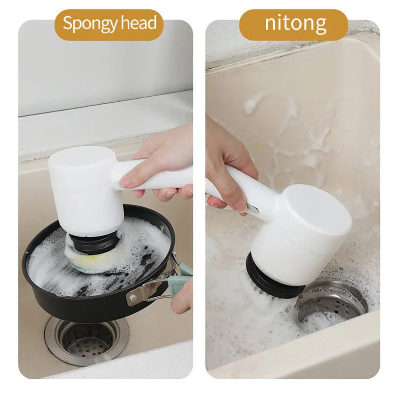 Electric Cleaning Turbo Scrub Brush Waterproof Cleaner Wireless Charging Cleaner Bathroom Kitchen Cleaning Tools Set